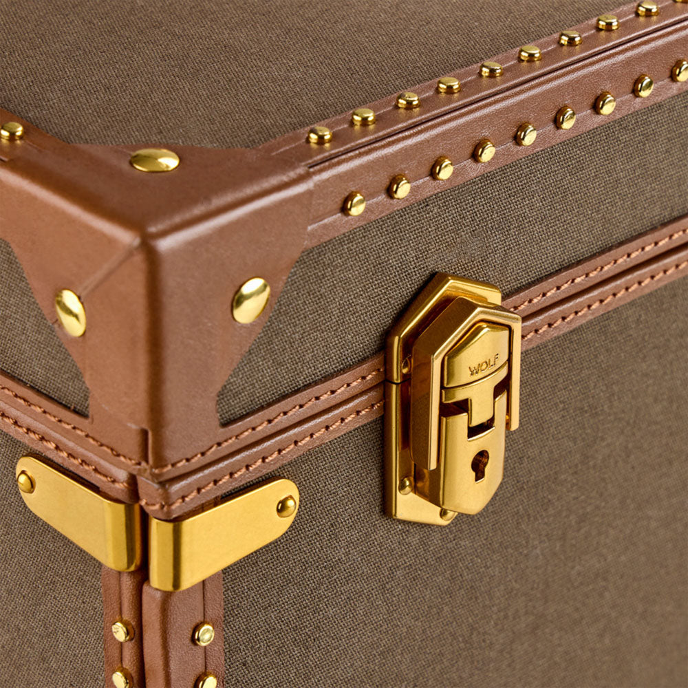 WOLF 1834 Ida Extra Large Jewelry Trunk - Khaki - Image 8