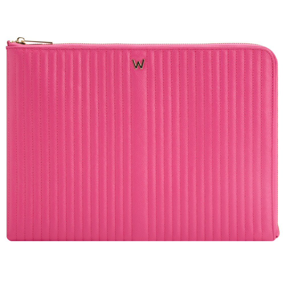 WOLF 1834 Mimi Laptop Sleeve 13" with Handle – Pink - Image 1