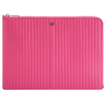 WOLF 1834 Mimi Laptop Sleeve 13" with Handle – Pink - Image 1