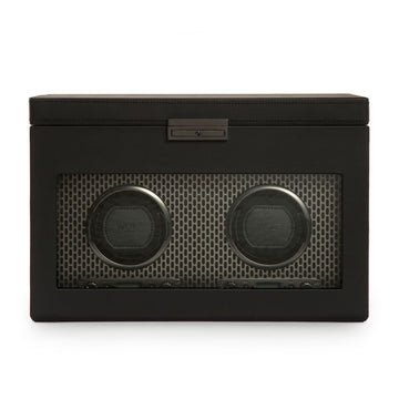 WOLF 1834 Axis Double Watch Winder with Storage – Powder Coat - Image 1