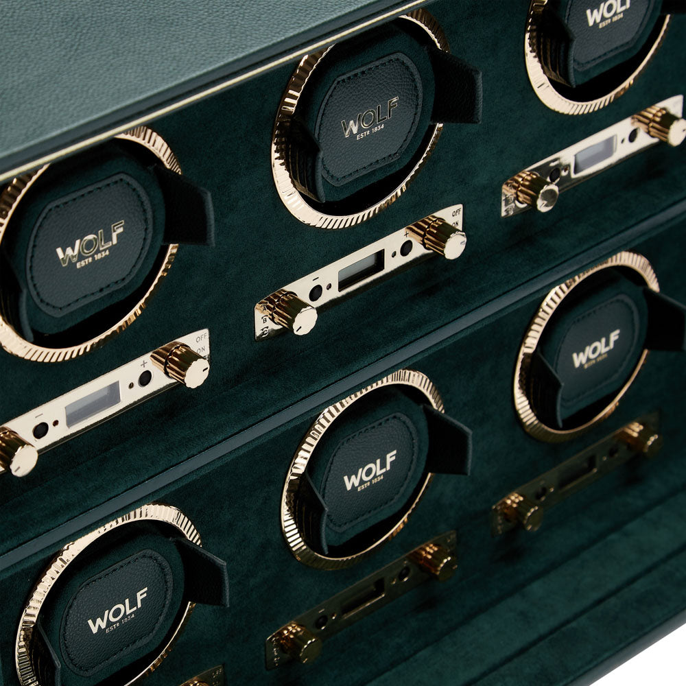 WOLF 1834 British Racing 8 Piece Watch Winder – Green - Image 3