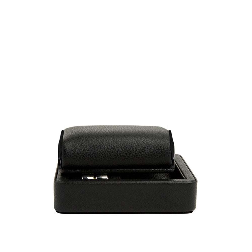 WOLF 1834 Roadster Single Travel Watch Stand - Black Vegan Leather - Image 2