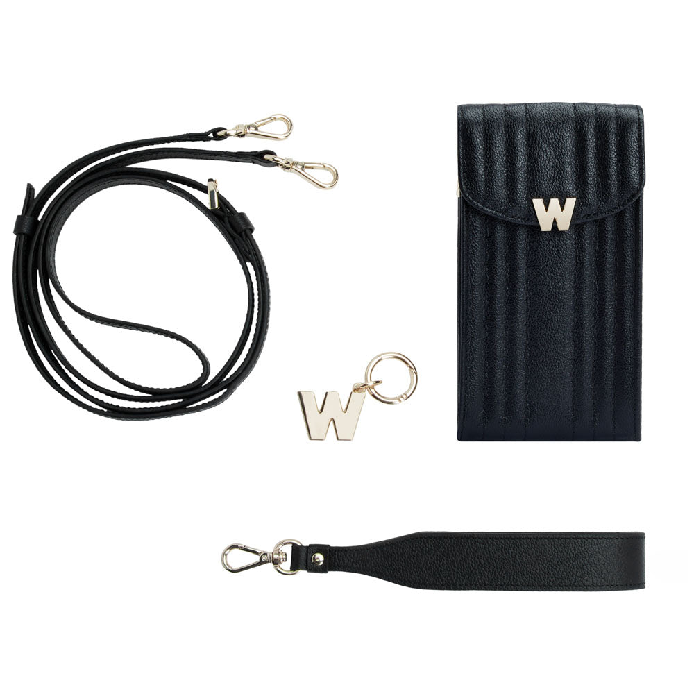 WOLF 1834 Mimi Phone Case with Wristlet & Lanyard – Black - Image 6
