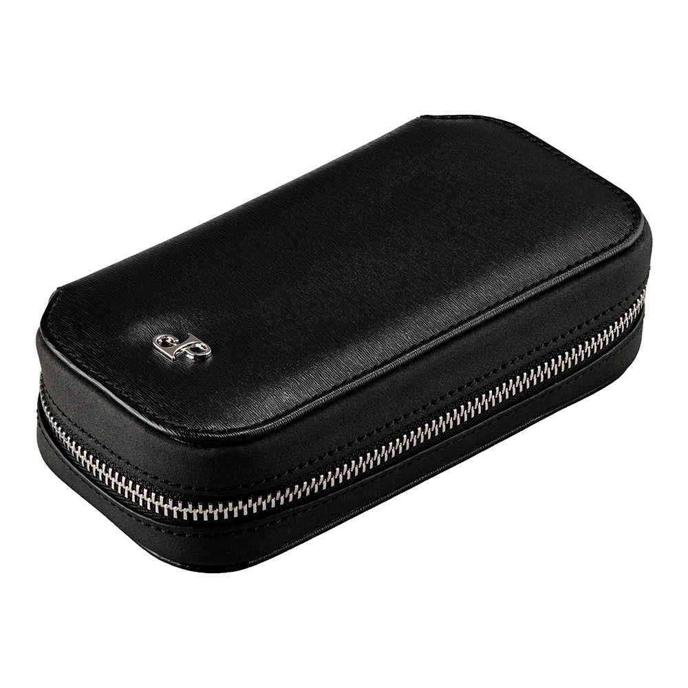 WOLF 1834 Philipp 2-Piece Watch Zip Case – Black Vegan Leather - Image 2