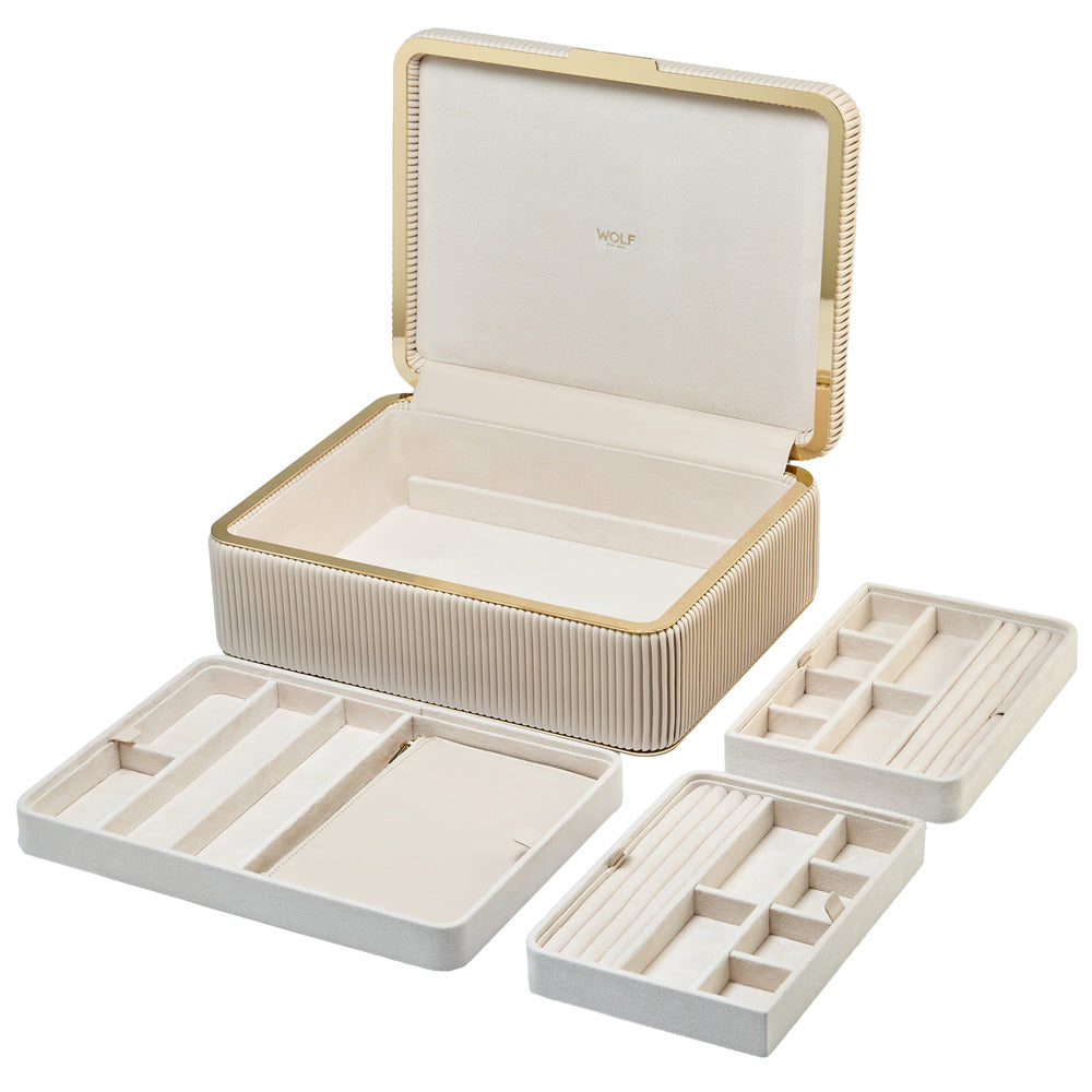 WOLF 1834 Bella Large Jewelry Box - Bone (12.5" x 9.5" x 4.25") - Image 7