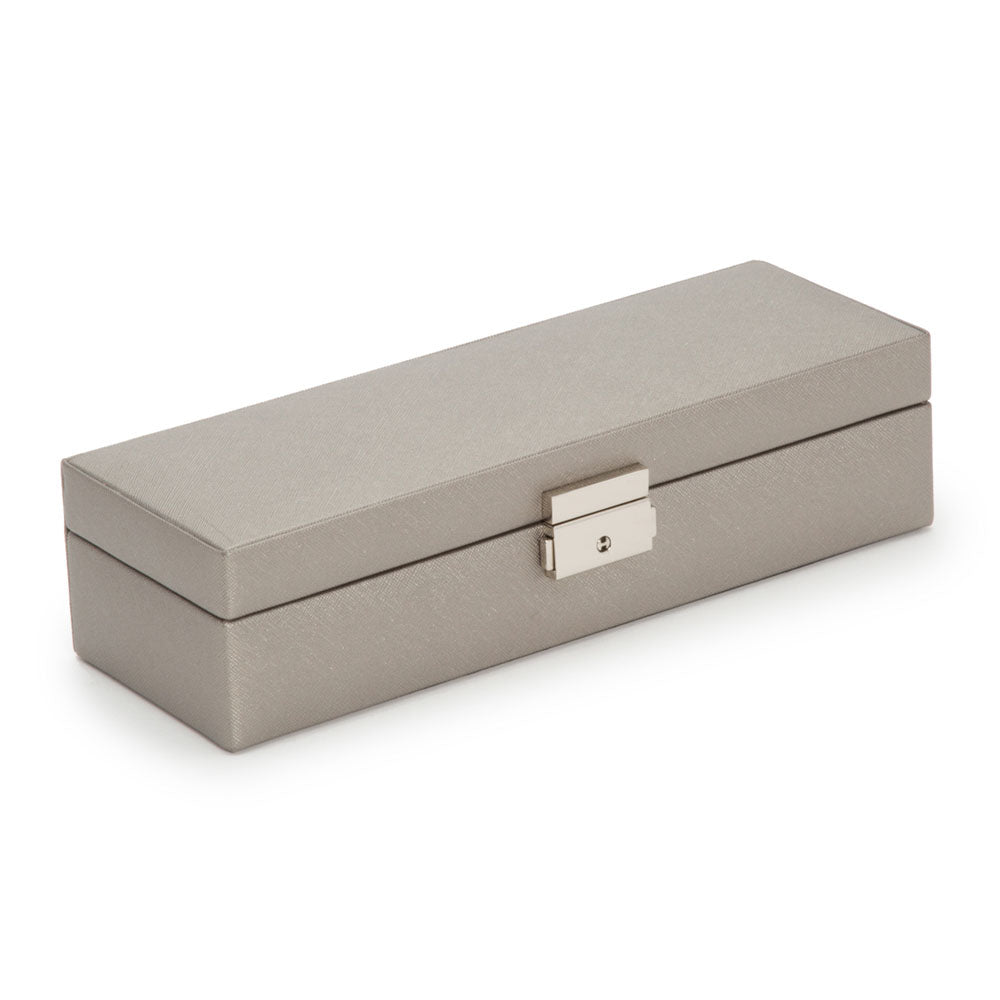 WOLF 1834 Heritage Safe Deposit Jewelry Case – Pewter Saffiano - Image 2