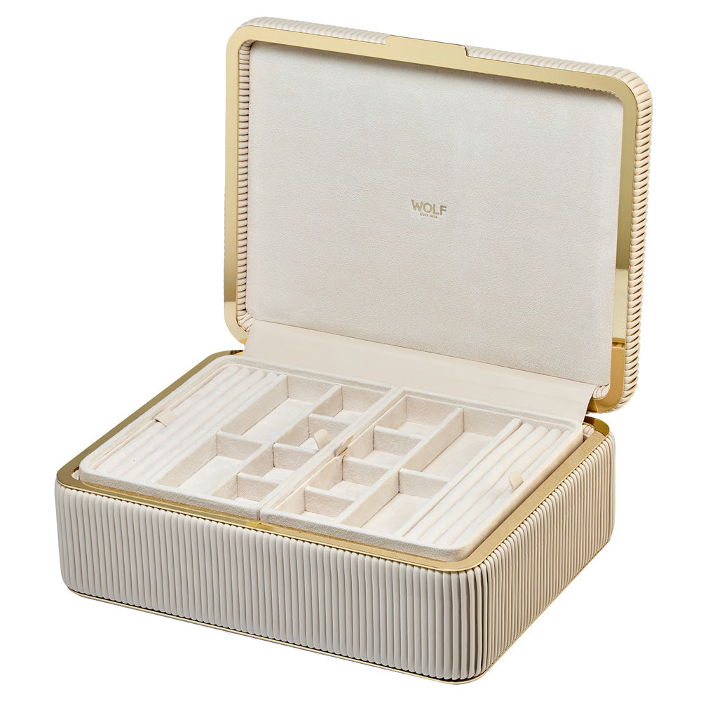 WOLF 1834 Bella Large Jewelry Box - Bone (12.5" x 9.5" x 4.25") - Image 3