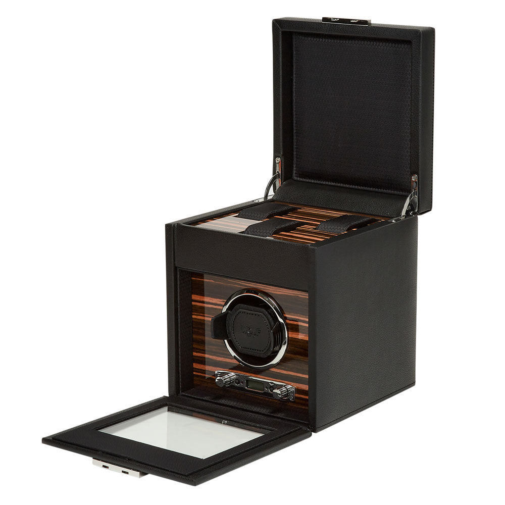 WOLF 1834 Roadster Single Watch Winder with Storage – Black - Image 4