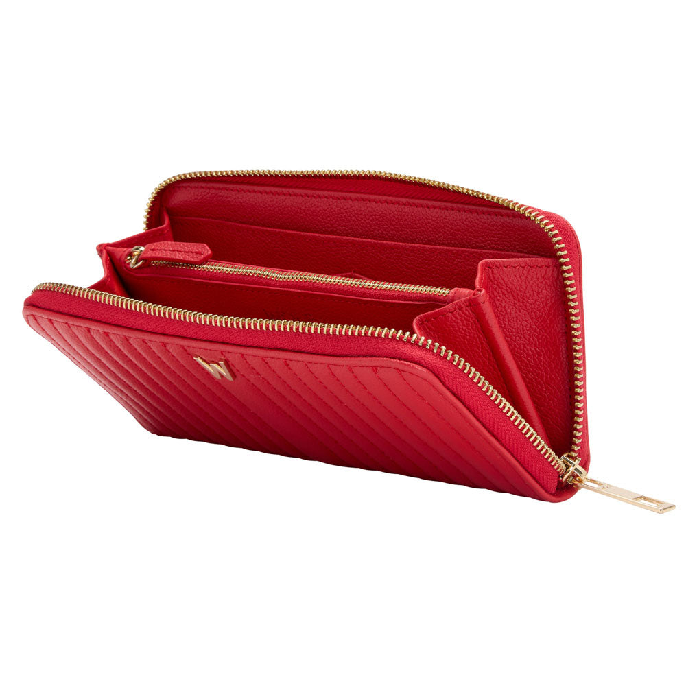 WOLF 1834 Mimi Continental Wallet - Red - RFID Blocking Wallet with 8 Card Slots - Image 3