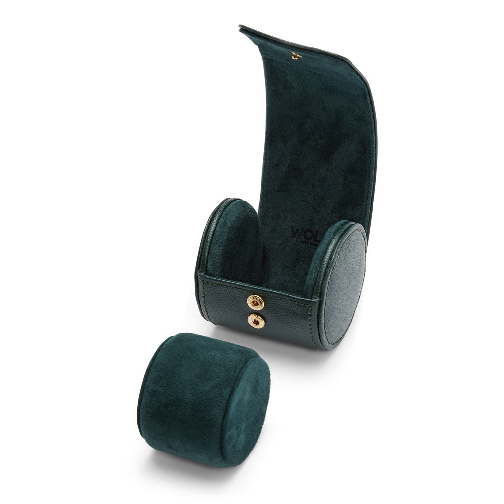 WOLF 1834 British Racing Single Watch Roll – Green (Compact Travel Watch Case) - Image 4
