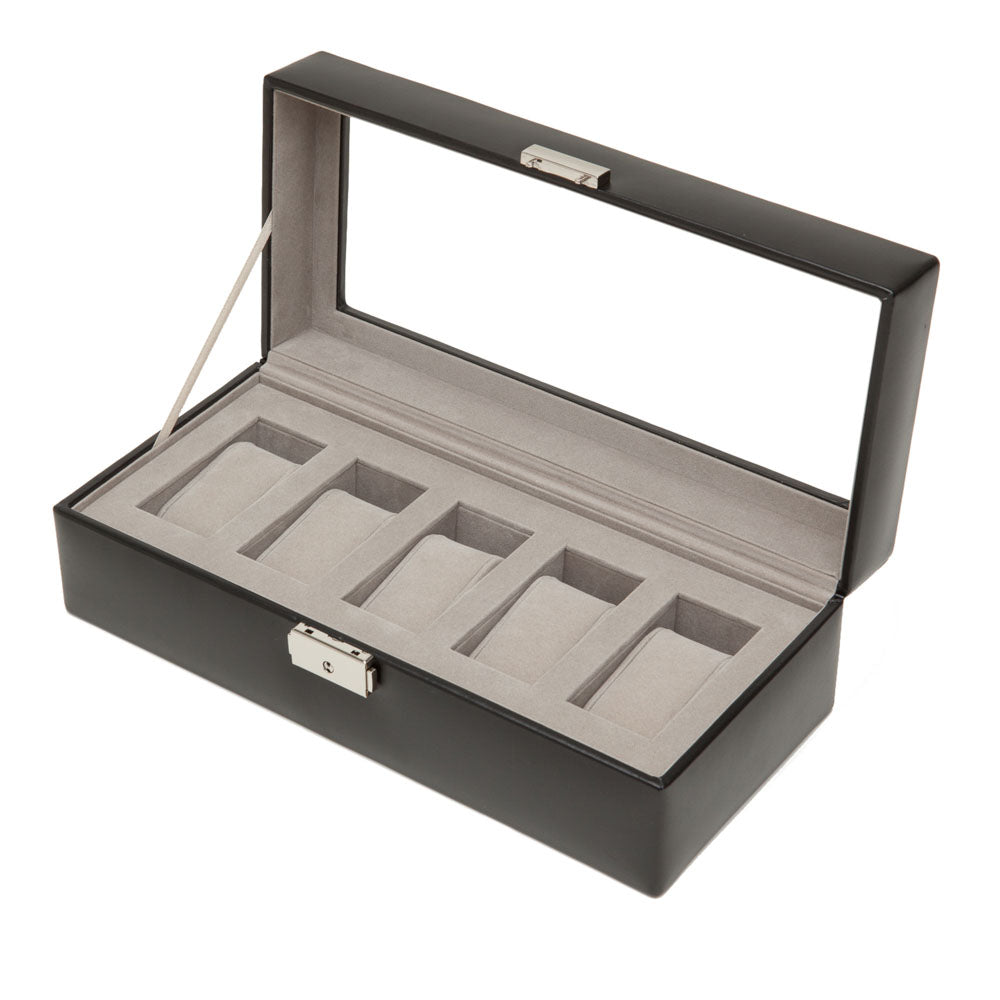 WOLF 1834 Heritage 5 Piece Watch Box - Black - Image 3