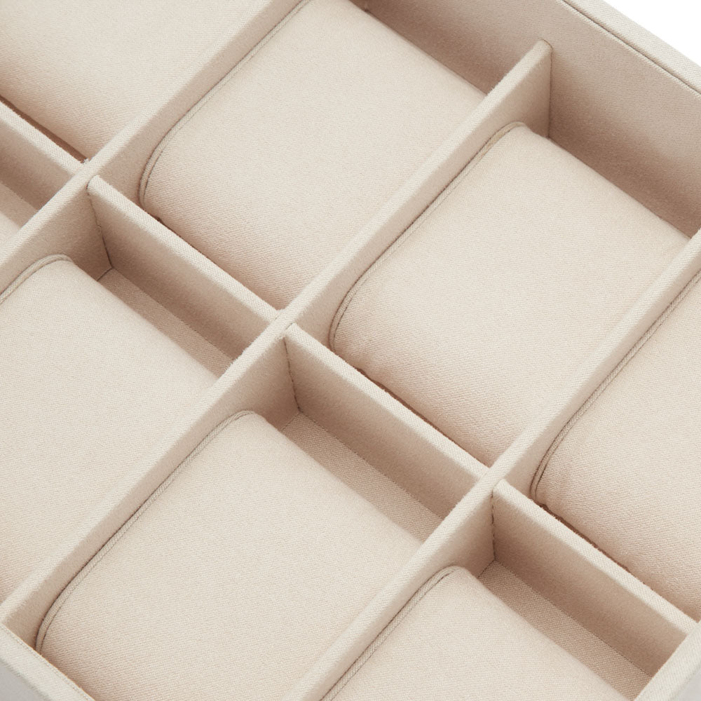 WOLF 1834 Watch Insert – Beige LusterLoc™ Vault Tray Organizer, 12 Compartments - Image 4