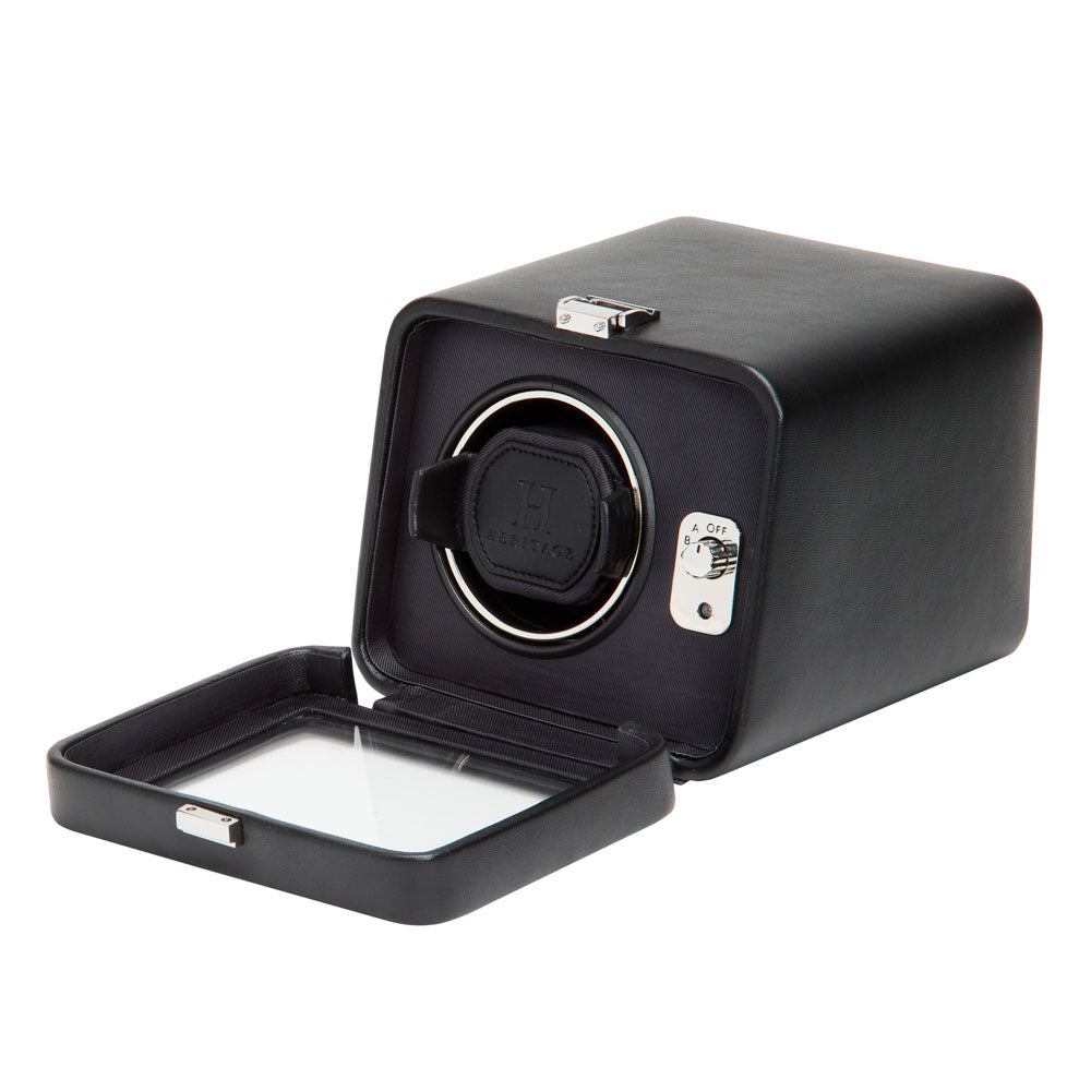 WOLF 1834 Windsor Single Watch Winder with Cover - Windsor Black - Image 3