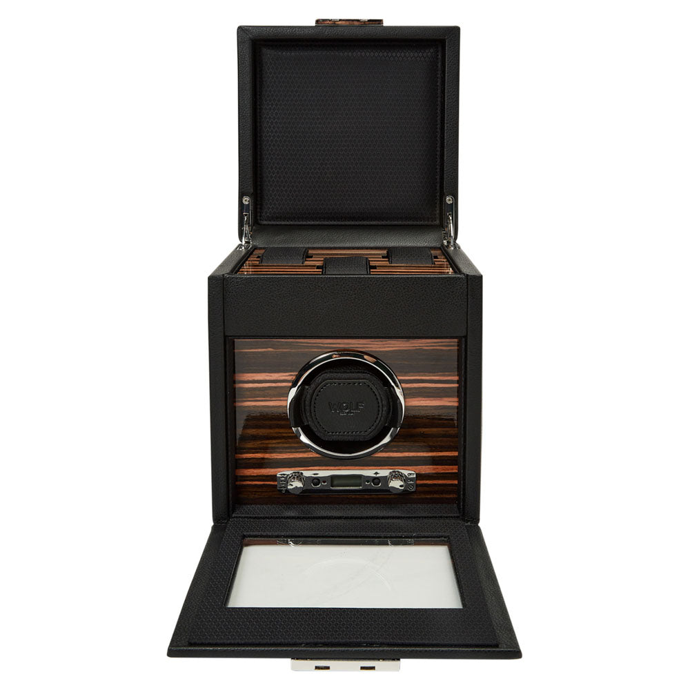 WOLF 1834 Roadster Single Watch Winder with Storage – Black - Image 3