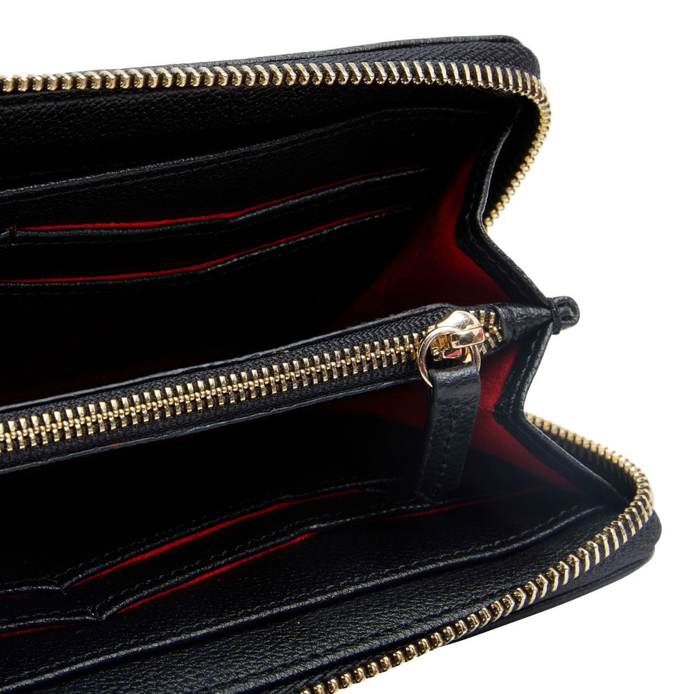 WOLF 1834 Mimi Continental Wallet - Black Quilted RFID Blocking Wallet with 8 Card Slots - Image 6
