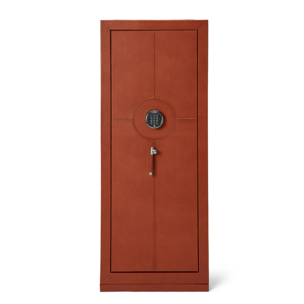 WOLF 1834 Churchill 12 Piece Watch Winder Safe – Cognac Leather - Image 1