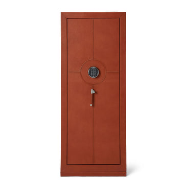 WOLF 1834 Churchill 12 Piece Watch Winder Safe – Cognac Leather - Image 1