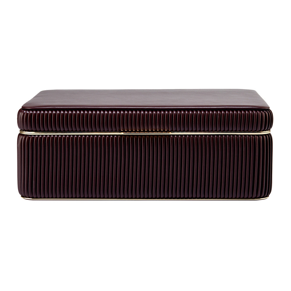 WOLF 1834 Bella Large Jewelry Box – Bordeaux, 3 Removable Trays with LusterLoc™ Lining - Image 1