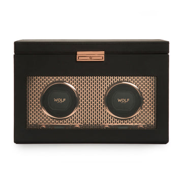 WOLF 1834 Axis Double Watch Winder With Storage – Copper - Image 1