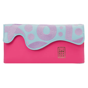 WOLF 1834 Bea Bongiasca Jewelry Roll - Blue/Lilac/Pink - Image 1
