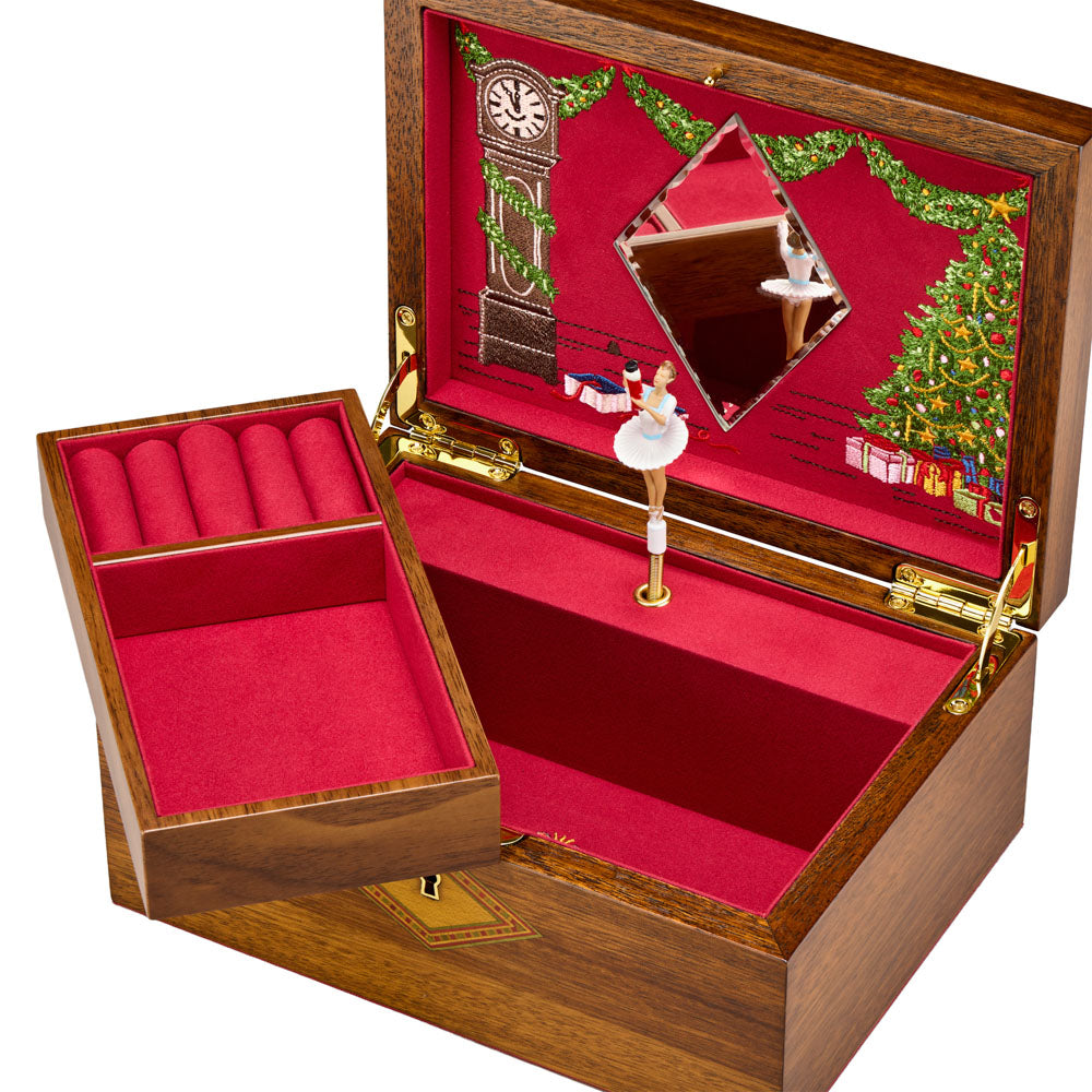 WOLF 1834 Ballet Musical Jewelry Box – Nutcracker Walnut Wood - Image 15
