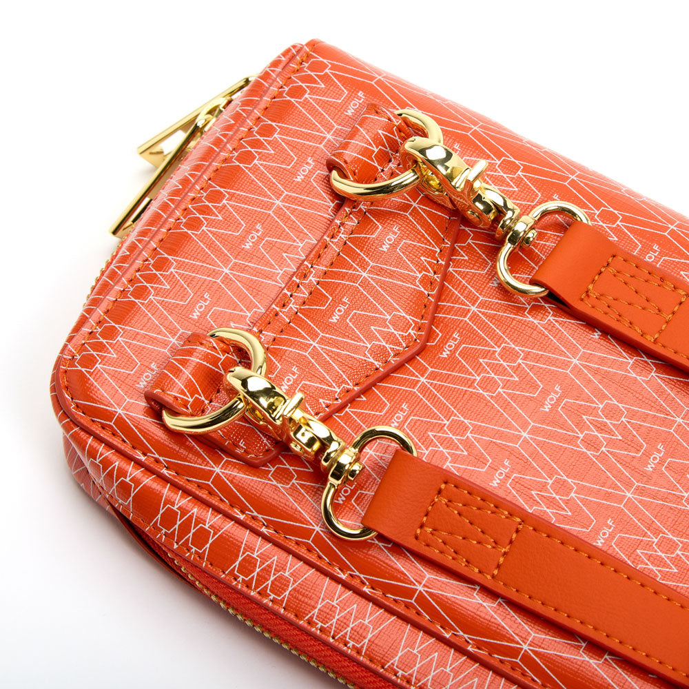 WOLF 1834 Signature Travel Case – Orange (Vegan, RFID Blocking, Watch Storage) - Image 6