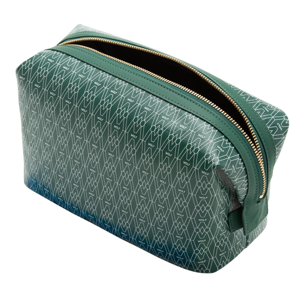 WOLF 1834 Signature Washbag – Green, Recycled Vegan Travel Toiletry Bag - Image 3