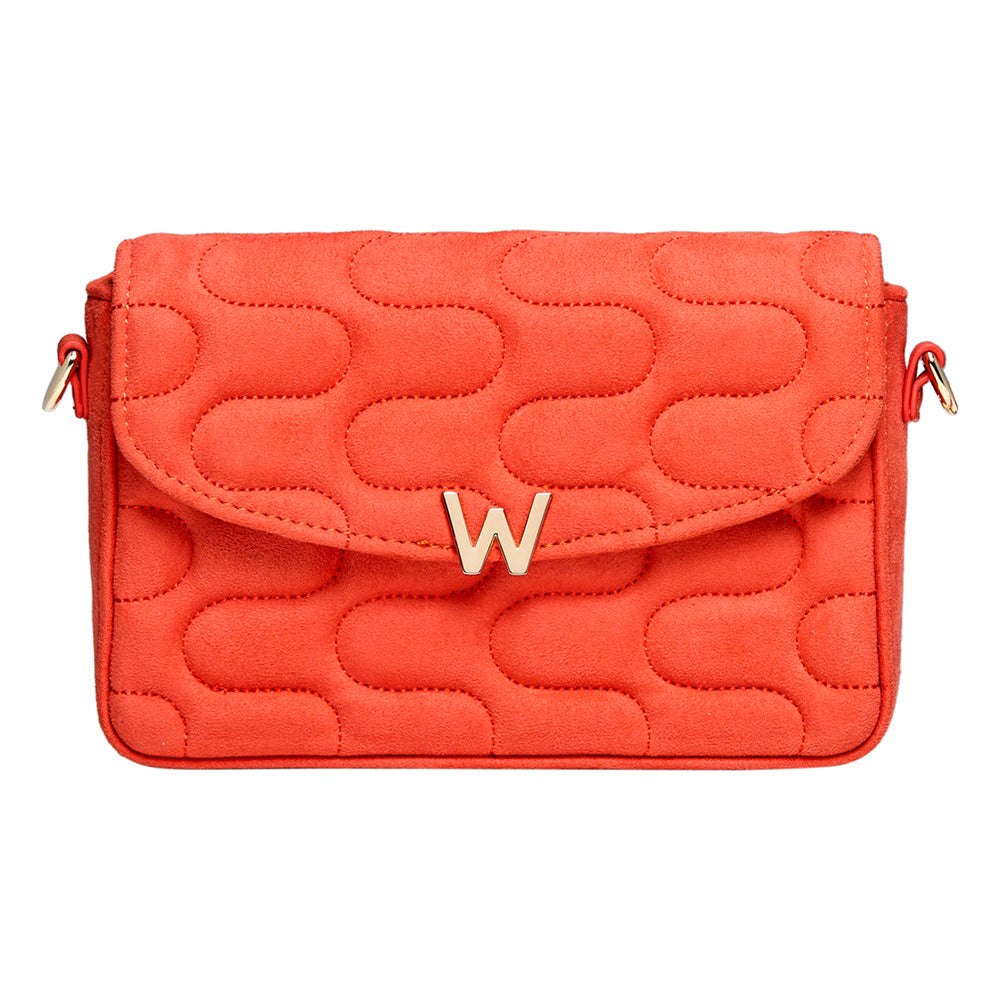 WOLF 1834 Mimi Swirl Cross Body Bag with Scarf – Radiant Red - Image 1