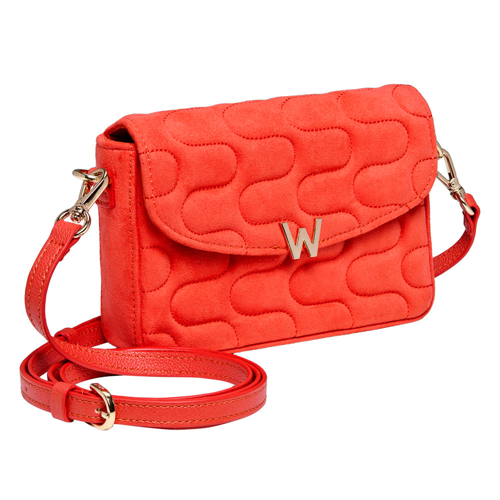 WOLF 1834 Mimi Swirl Cross Body Bag with Scarf – Radiant Red - Image 2