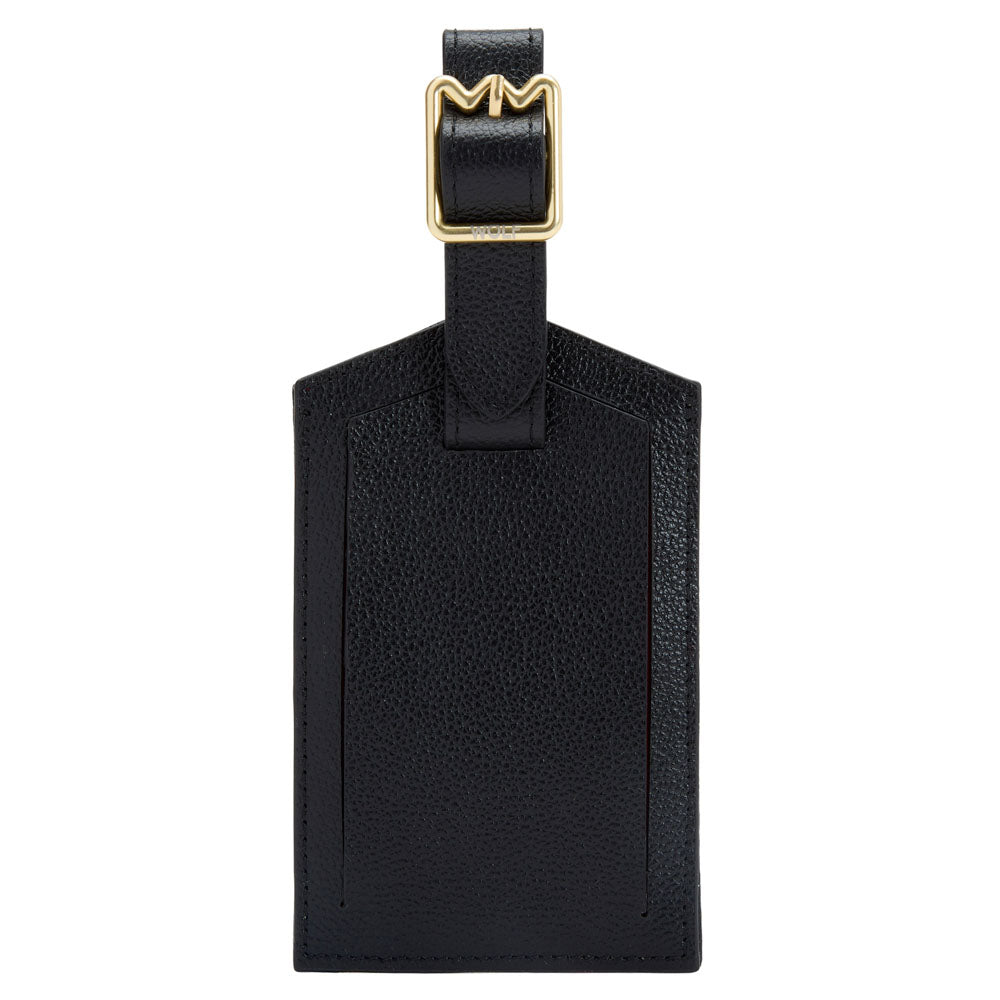 WOLF 1834 Mimi Luggage Tag – Quilted Polyurethane Travel Tag, Black - Image 2