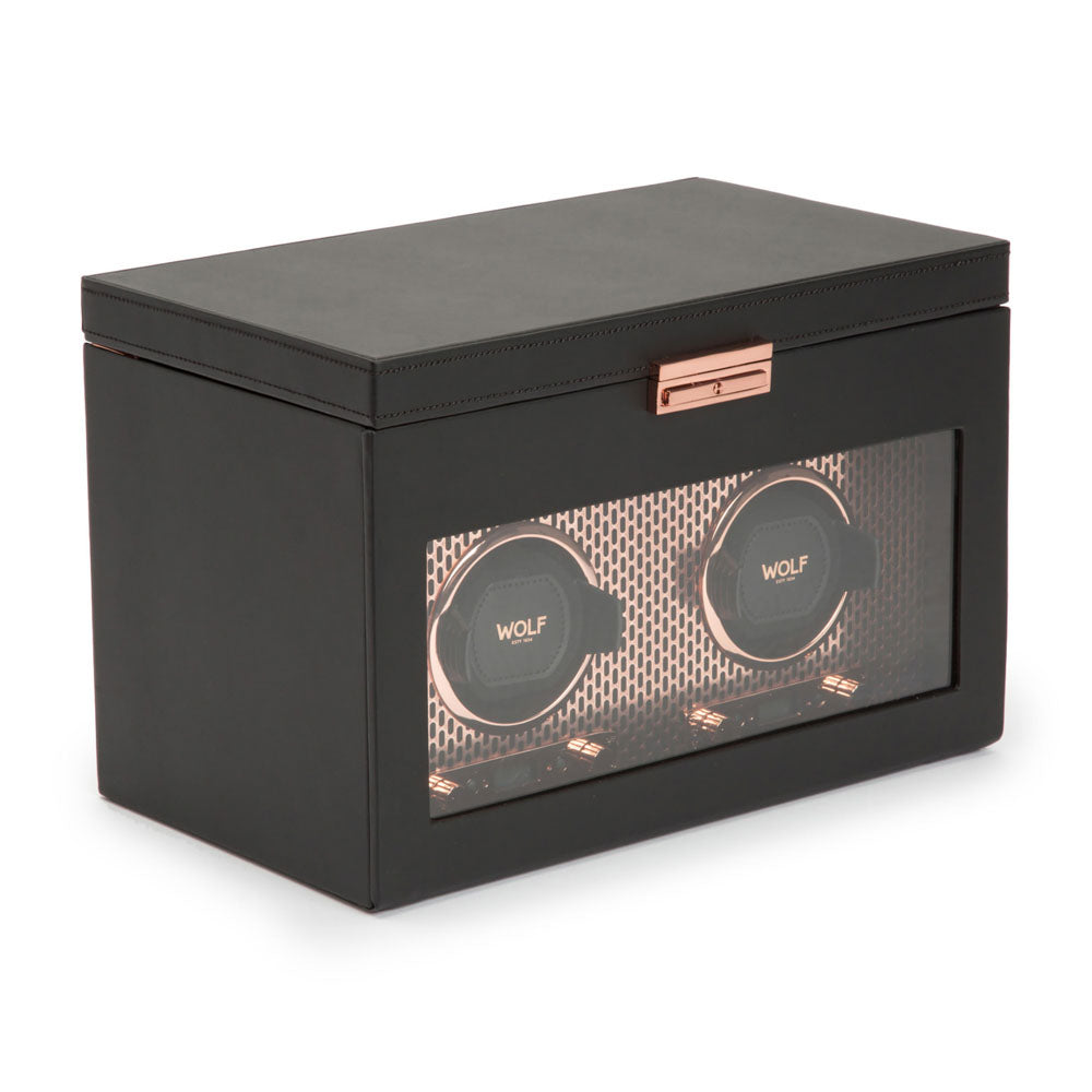 WOLF 1834 Axis Double Watch Winder With Storage – Copper - Image 2