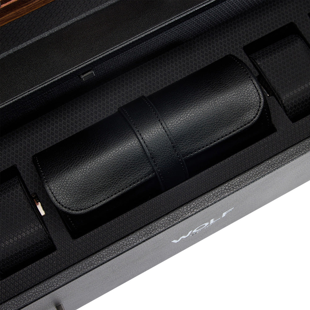 WOLF 1834 Roadster 16-Piece Watch Winder Cabinet – Black - Image 4