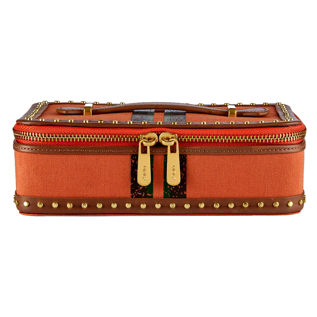 WOLF 1834 Ida Travel Zip Jewelry Case – Orange - Image 1