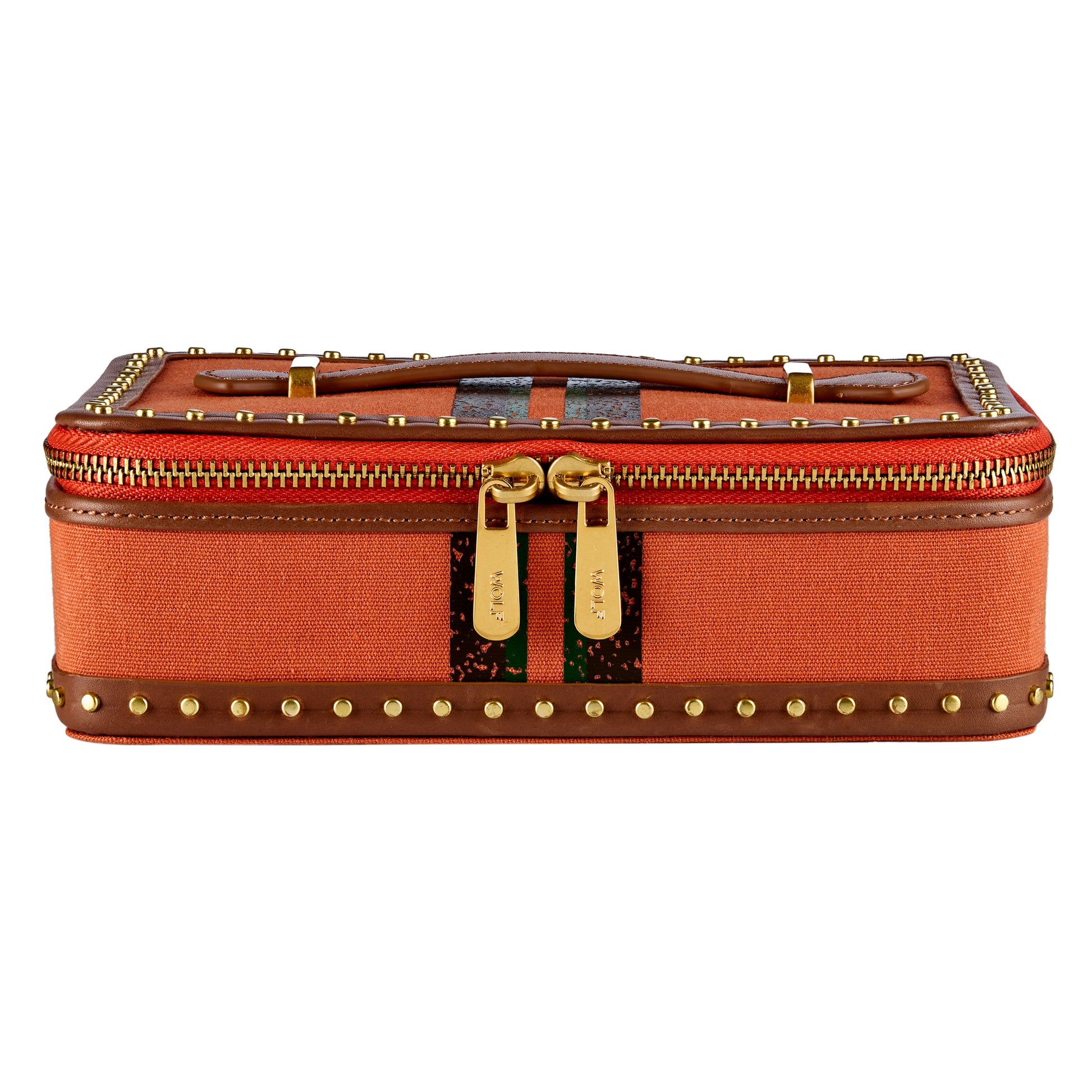 WOLF 1834 Ida Travel Zip Jewelry Case – Orange - Image 1