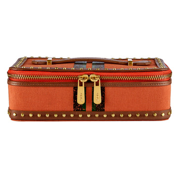 WOLF 1834 Ida Travel Zip Jewelry Case – Orange - Image 1