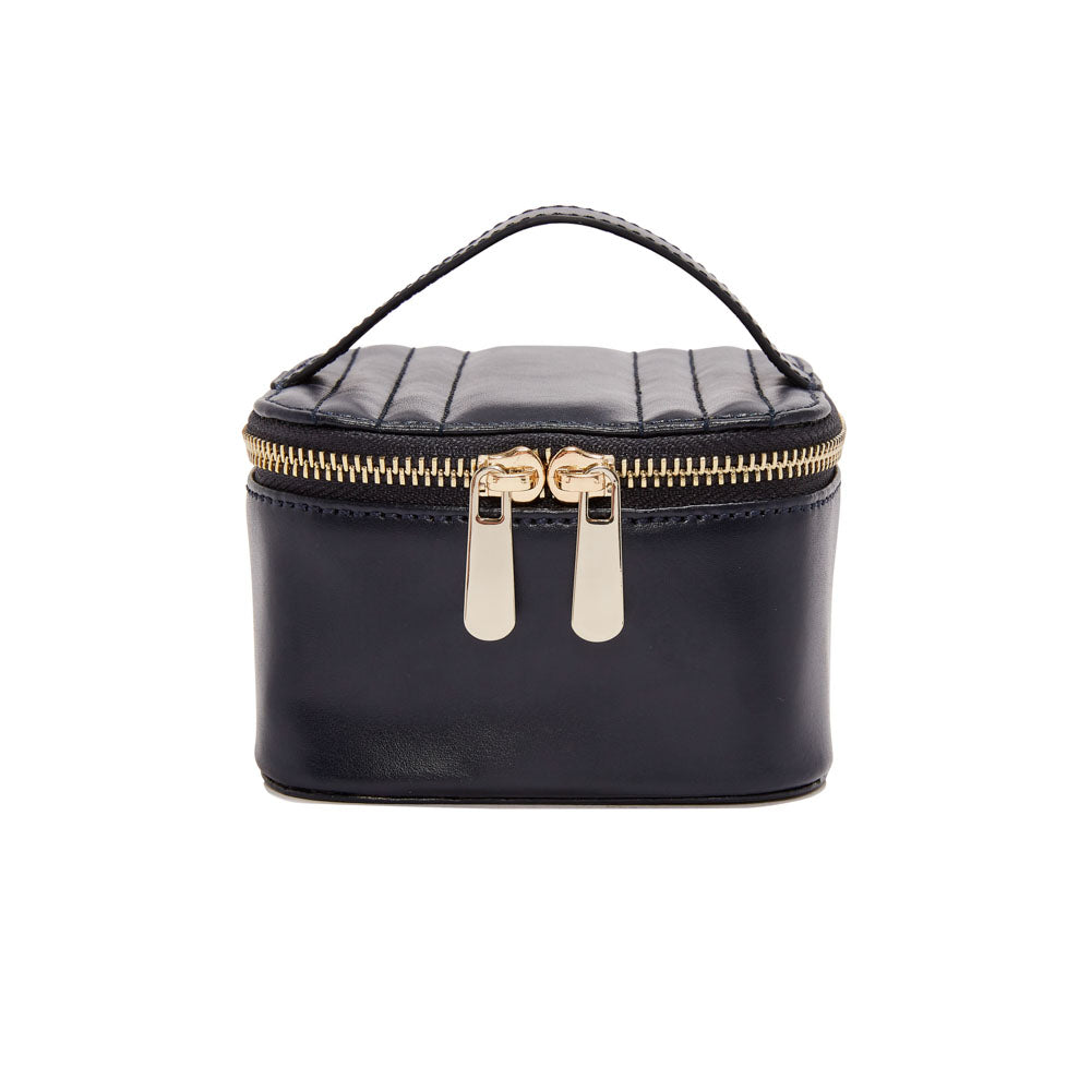 WOLF 1834 Maria Zip Jewelry Cube – Navy - Image 1
