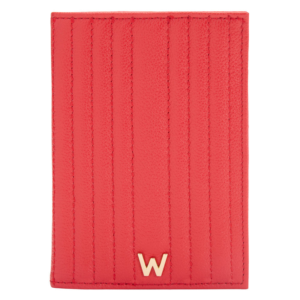 WOLF 1834 Mimi Passport Case - Red (RFID Blocking, 2 Card Slots) - Image 1