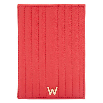 WOLF 1834 Mimi Passport Case - Red (RFID Blocking, 2 Card Slots) - Image 1