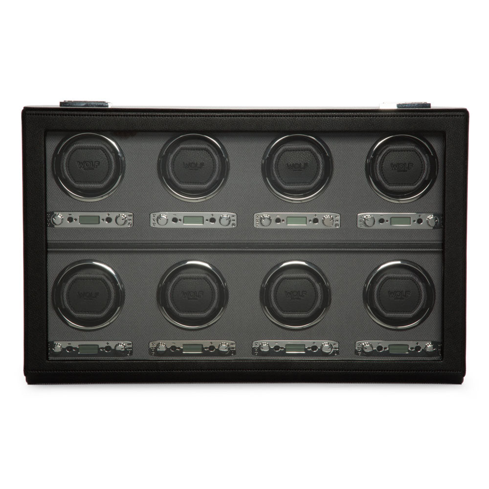 WOLF 1834 Classic 8 Piece Watch Winder – Black - Image 1
