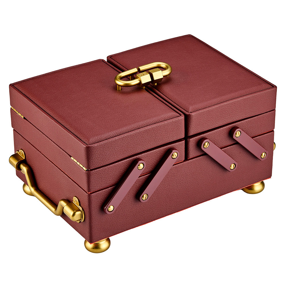 WOLF 1834 Marla Aaron Baby Everything Box - Burgundy Vegan Leather - Image 2