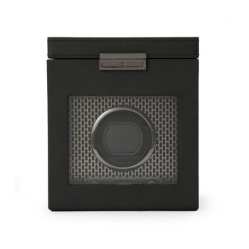 WOLF 1834 Axis Single Watch Winder with Storage – Powder Coat - Image 1