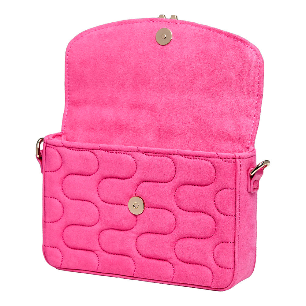 WOLF 1834 Mimi Swirl Cross Body Bag with Scarf – Pink Flash - Image 3