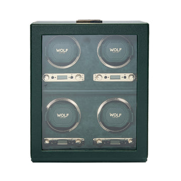 WOLF 1834 British Racing 4 Piece Watch Winder - Green - Image 1