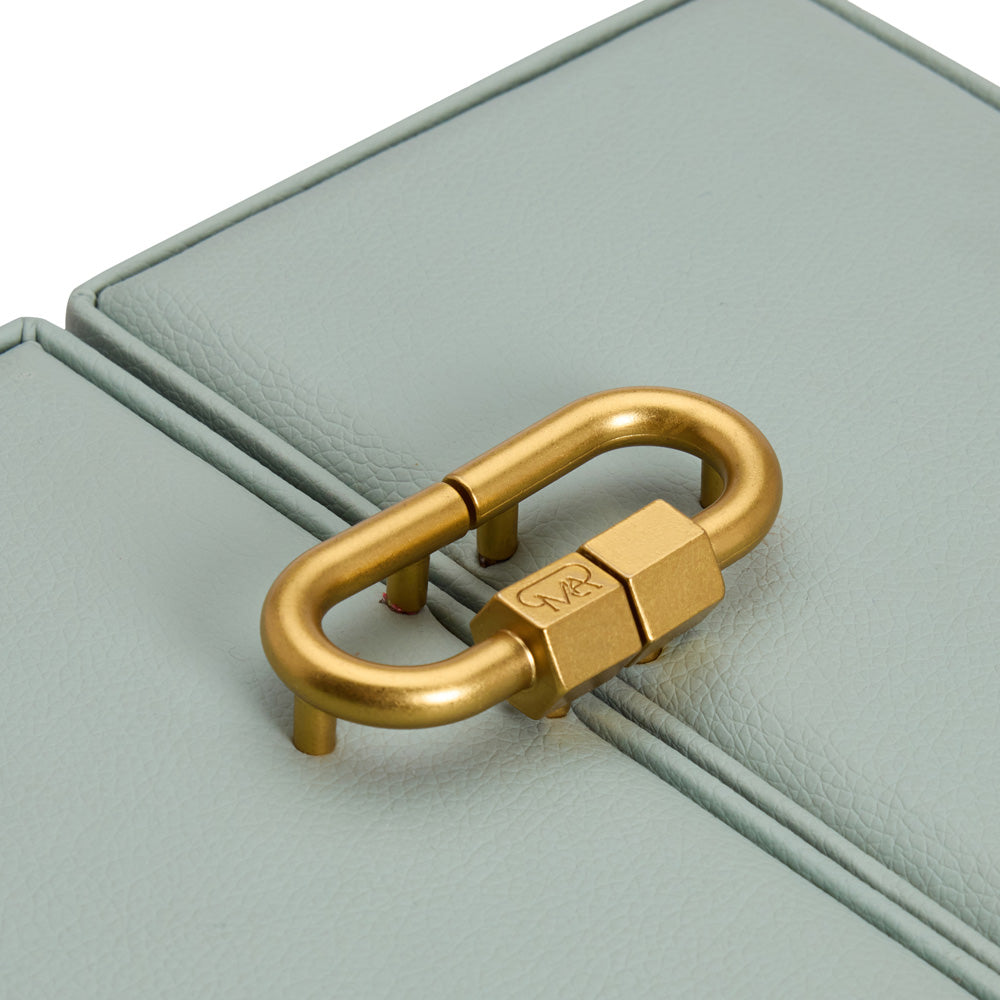 WOLF 1834 Marla Aaron Baby Everything Box - Celadon Vegan Leather Jewelry Case - Image 7