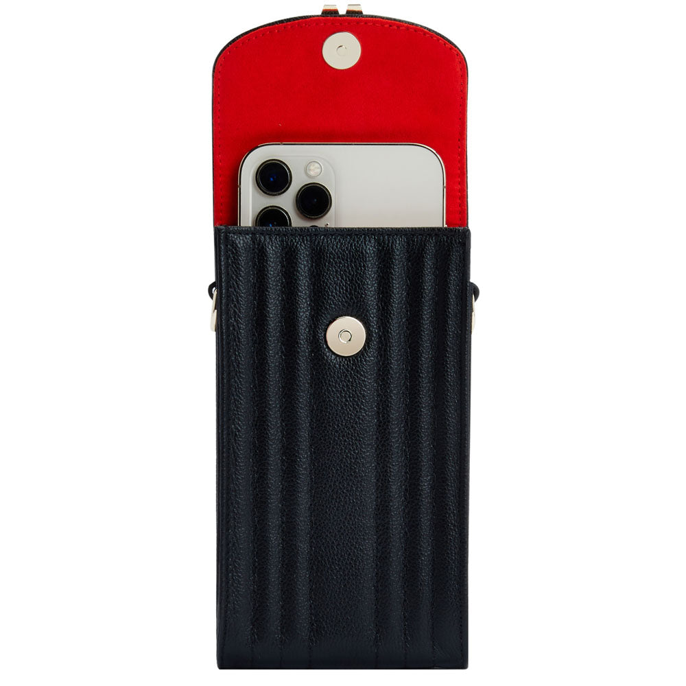 WOLF 1834 Mimi Phone Case with Wristlet & Lanyard – Black - Image 5