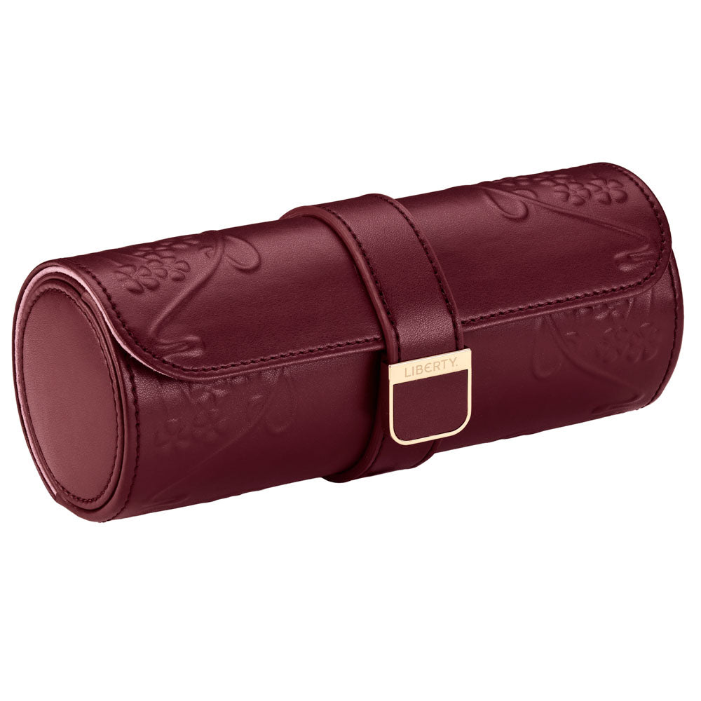 WOLF 1834 X Liberty London Triple Watch Roll – Burgundy - Image 2