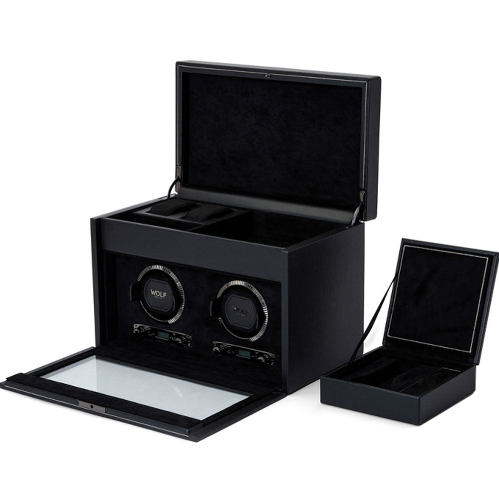 WOLF 1834 British Racing Double Watch Winder with Storage – Black - Image 5