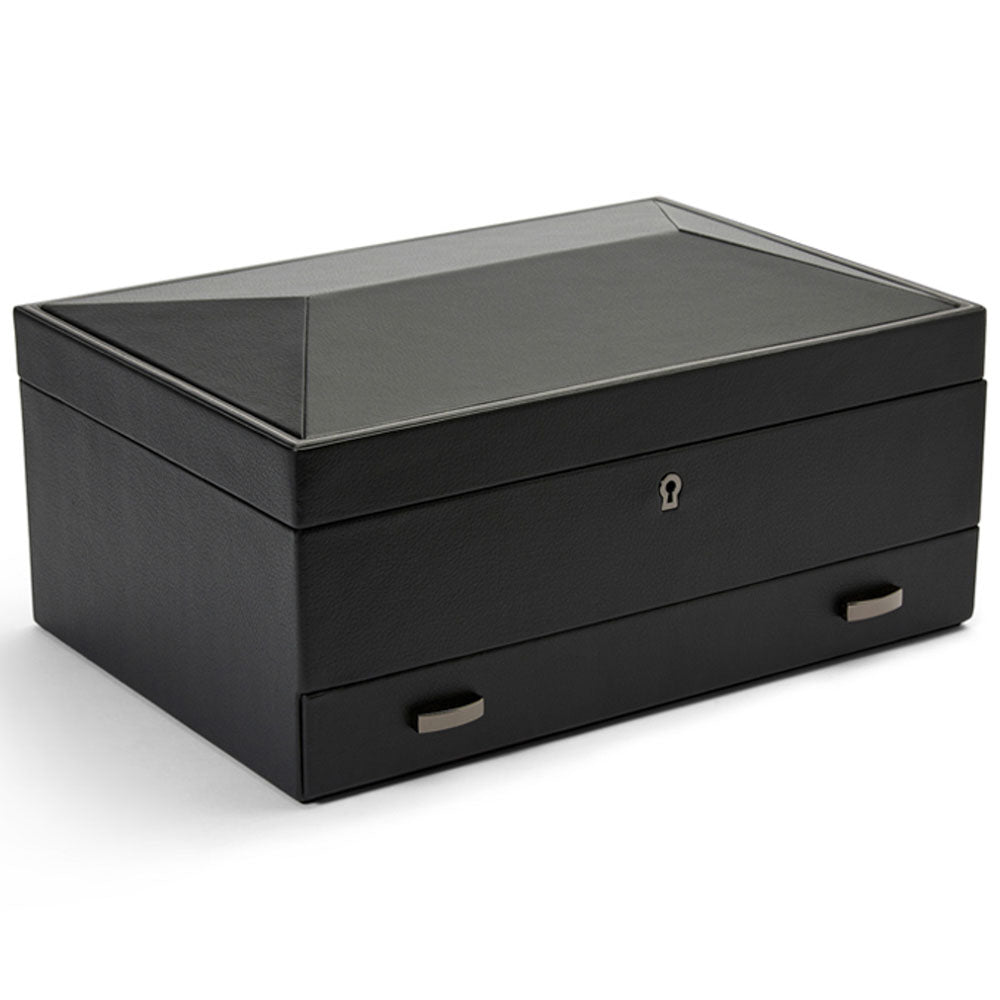 WOLF 1834 British Racing 10-Piece Watch Box with Storage – Black - Image 2