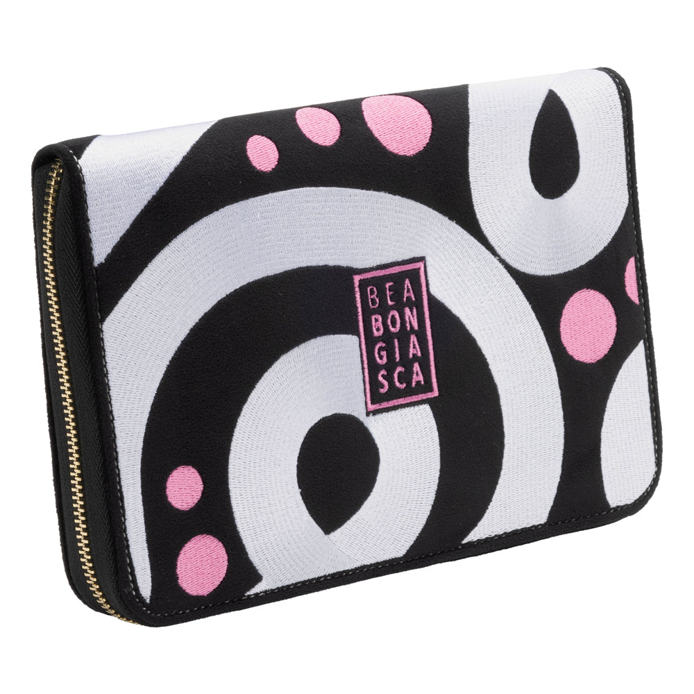 WOLF 1834 Bea Bongiasca Jewelry Portfolio – White/Black/Pink Velvet - Image 2