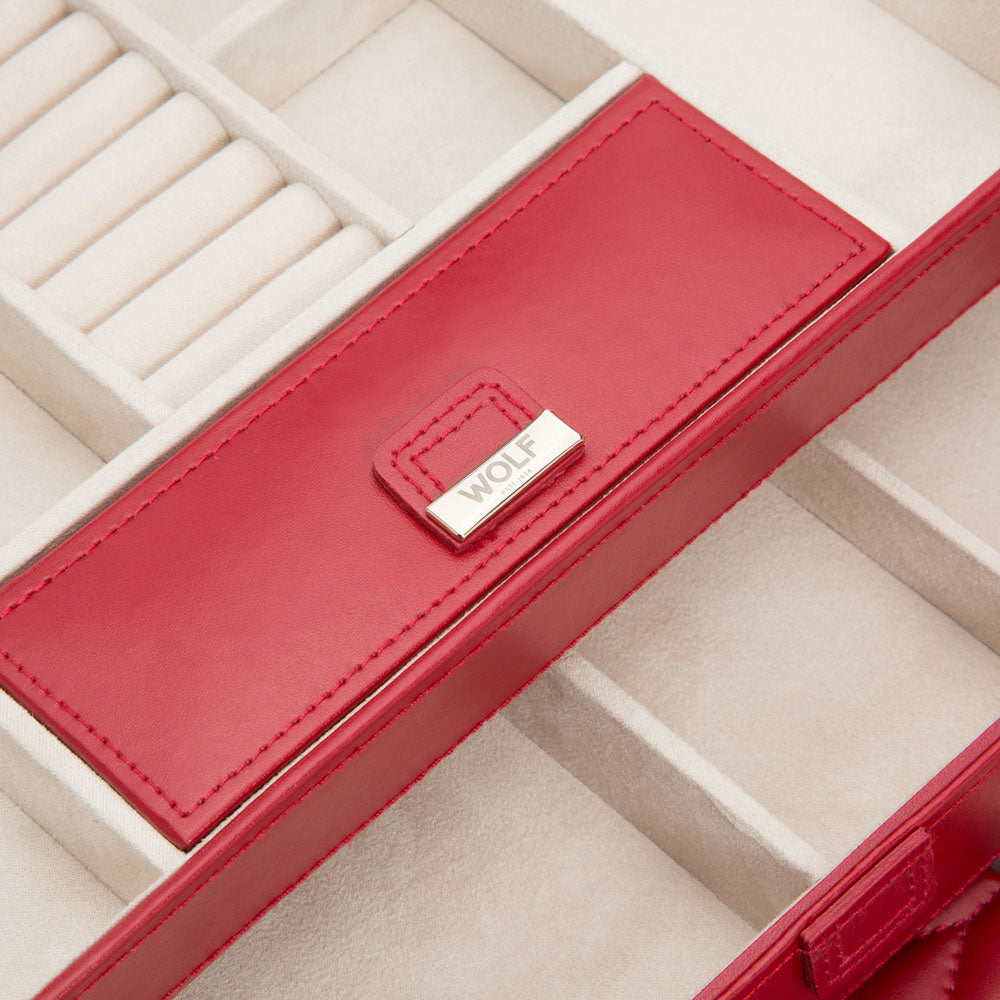 WOLF 1834 Caroline Medium Jewelry Case - Red - Image 5